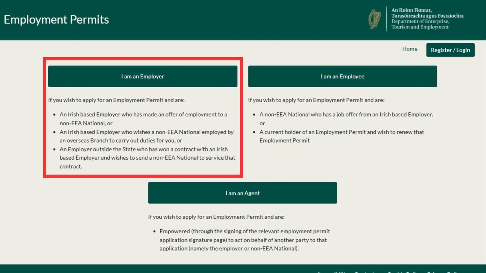 How to Create an Employer Account on the Employment Permits Online System (EPOS)